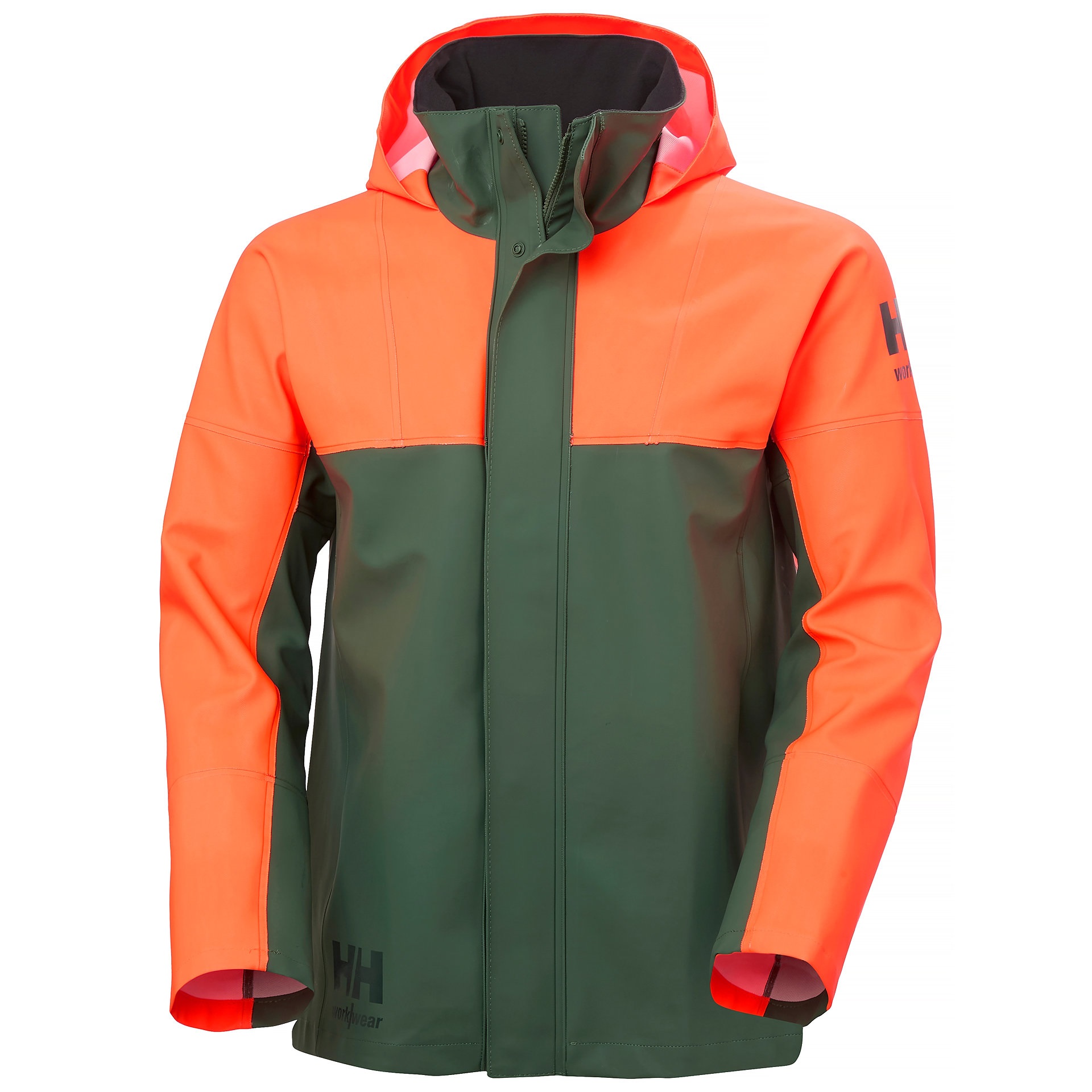 Helly Hansen NJORD RAIN vihmajope Hi-Vis oranž/roheline