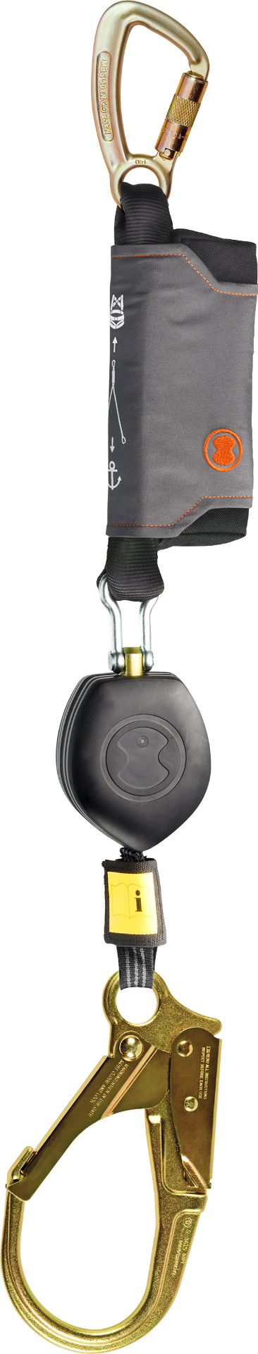Skylotec PEANUT I kukkumiskaitse plokiga 50-135kg lint 2,5 m, teraskarabiin FS90 ANSI