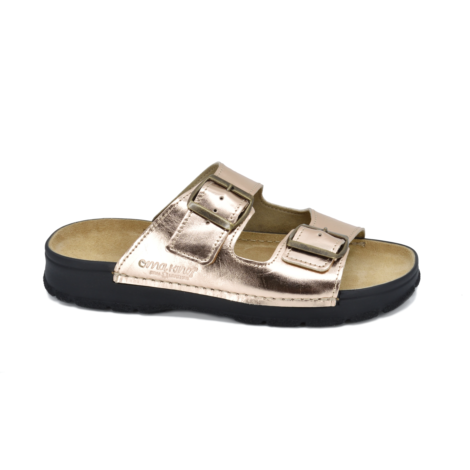 OmaKing klassikalised naiste nahast sandaalid rose gold