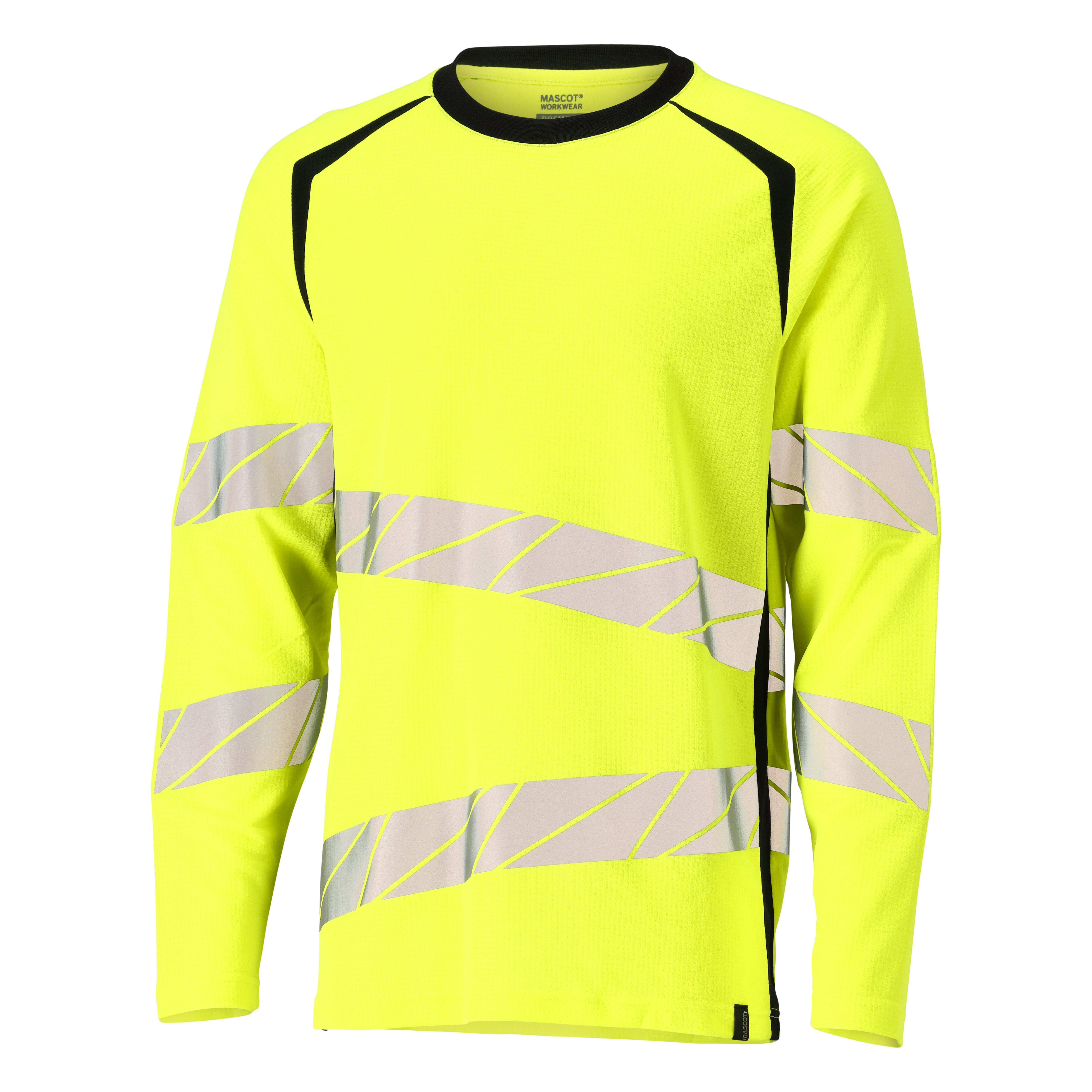 MASCOT® ACCELERATE Safe pikkade varrukatega Hi-Vis T-särk kl.3, kollane/must