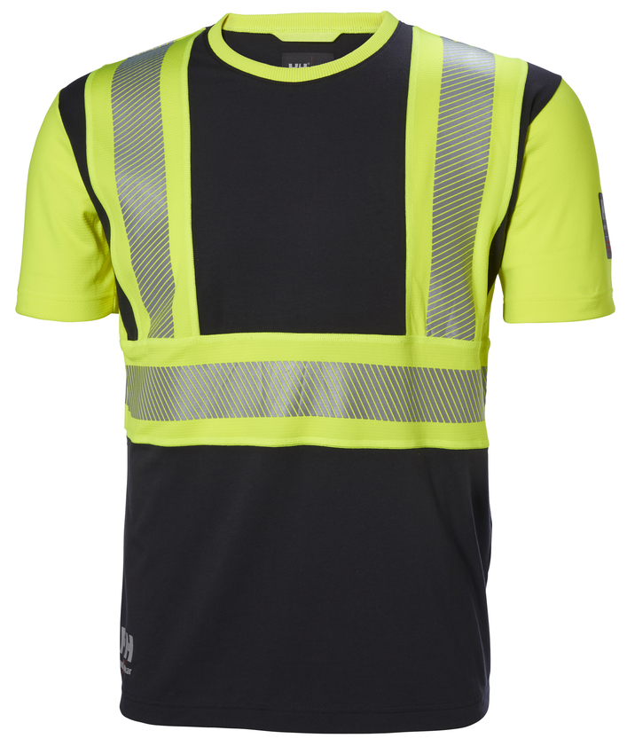 Helly Hansen ICU T-särk HI-VIS kl1 kollane/must