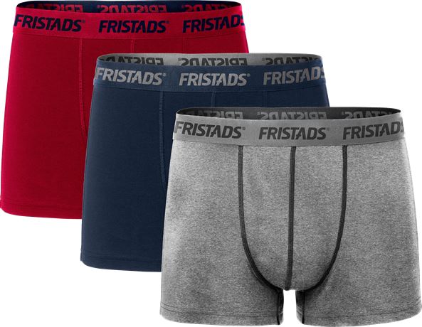 Fristads bokserid 3 paari, punane/sinine/hall
