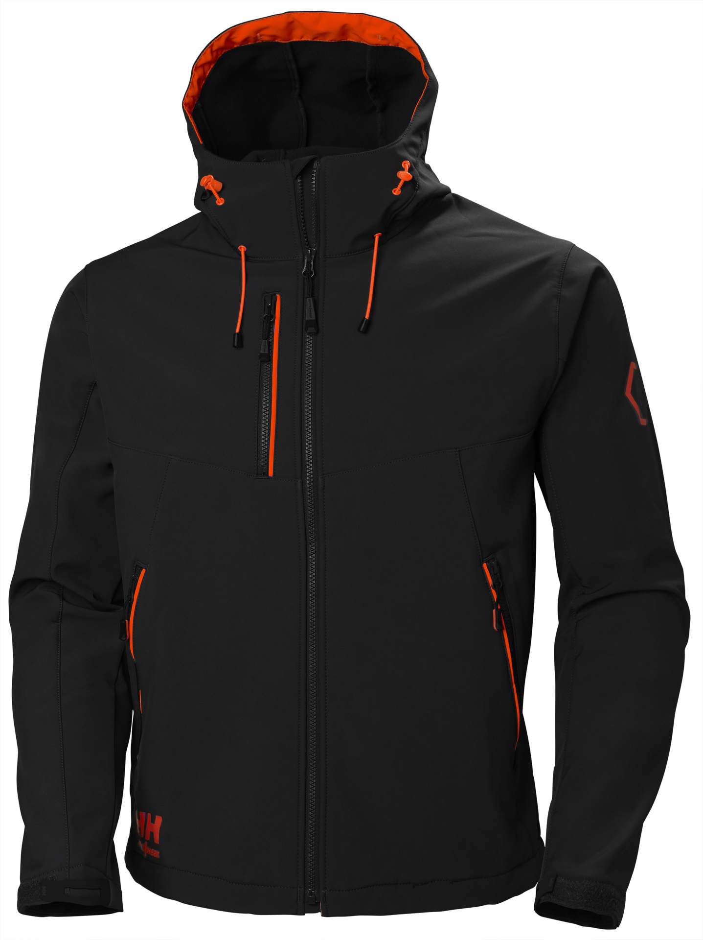 Helly Hansen CHELSEA EVOLUTION kapuutsiga softshell, must/oranž