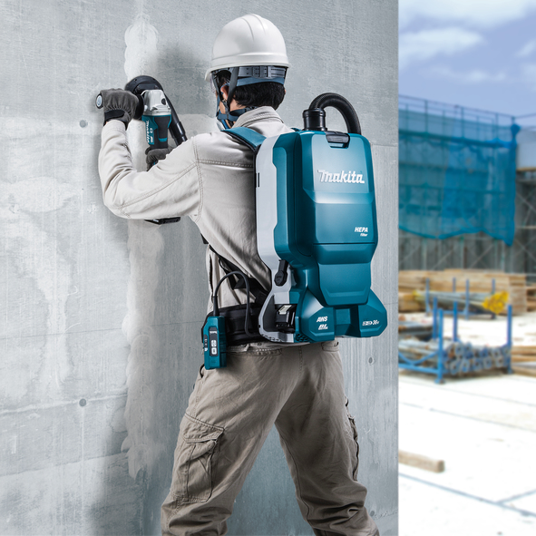 MAKITA akutolmuimeja seljas kantav 2x18V harjavaba mootoriga, AWS tööriistaga ühenduvus - akuta