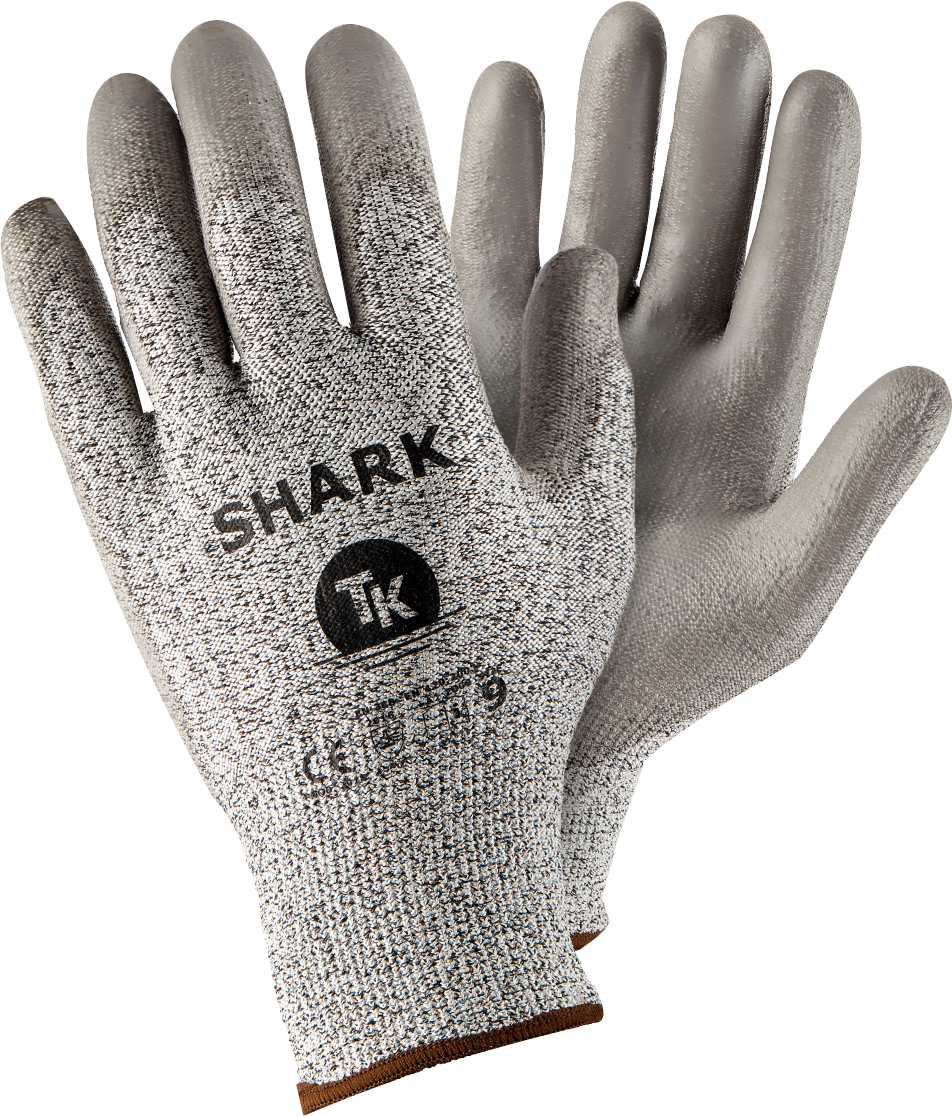 TK SHARK lõikekindlad töökindad PU kattega, kat.2/C