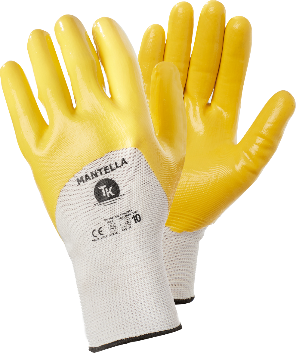 TK MANTELLA töökindad nitriil/polüester, kat.2