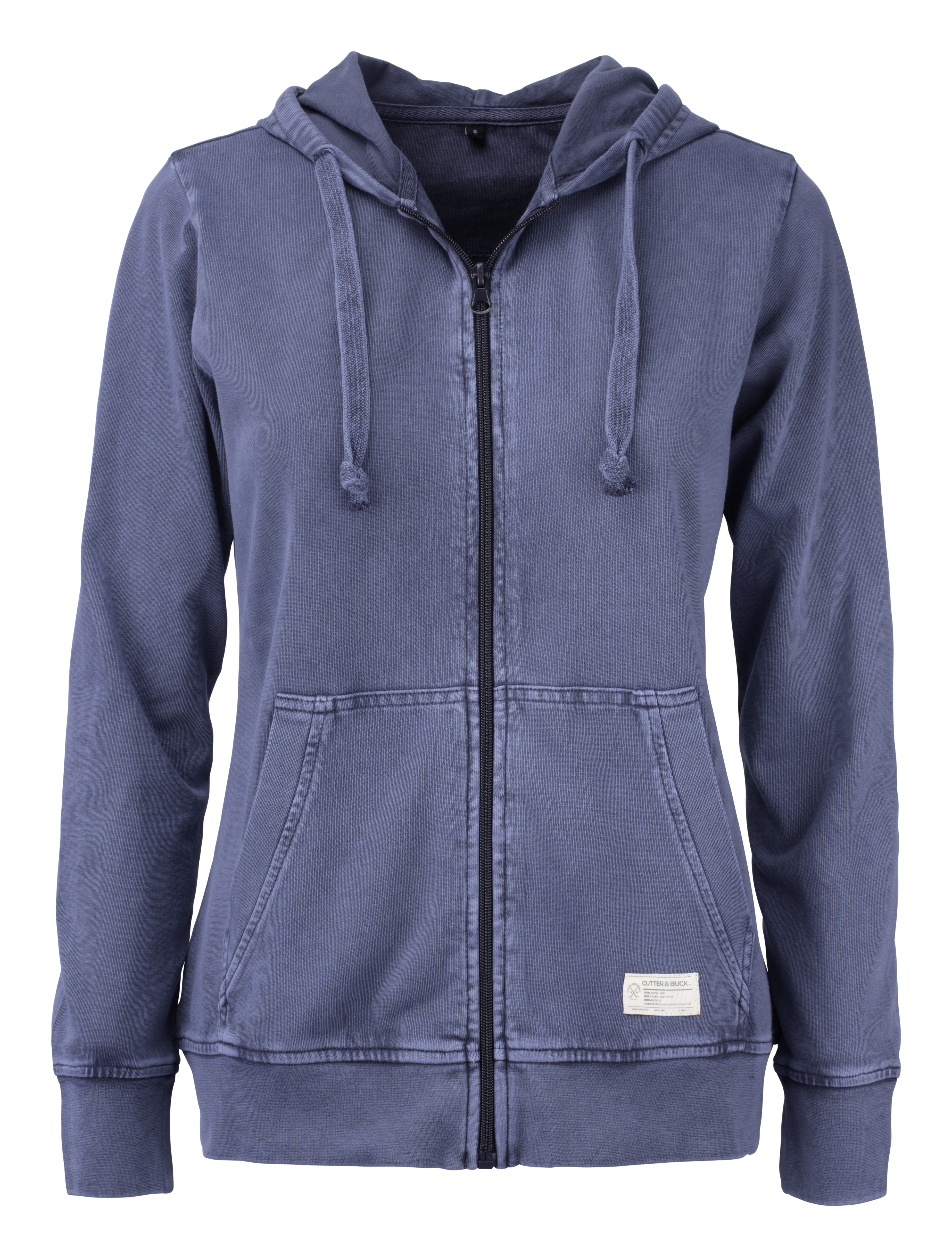 Cutter & Buck THORP DENIM naiste kapuutsi ja pika lukuga pusa, indigosinine