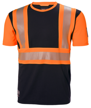 Helly Hansen ICU T-särk HI-VIS kl1 oranž/must