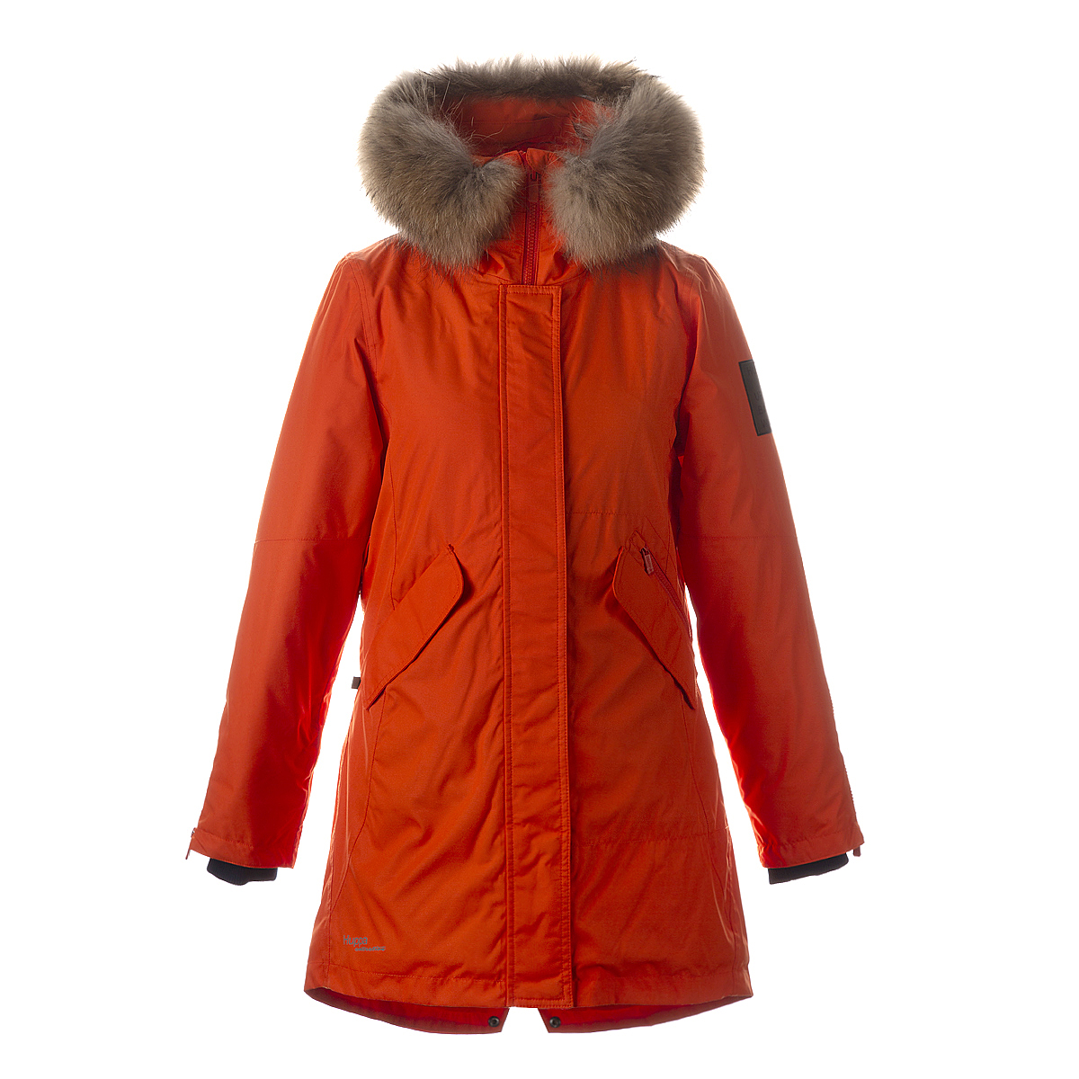 Huppa VIVIAN 1 naiste talveparka naturaalkarvaga, oranž