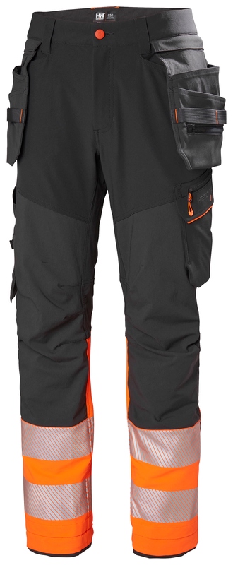 Helly Hansen ICU BRZ ripptaskutega püksid HI-VIS kl.1 oranž/must