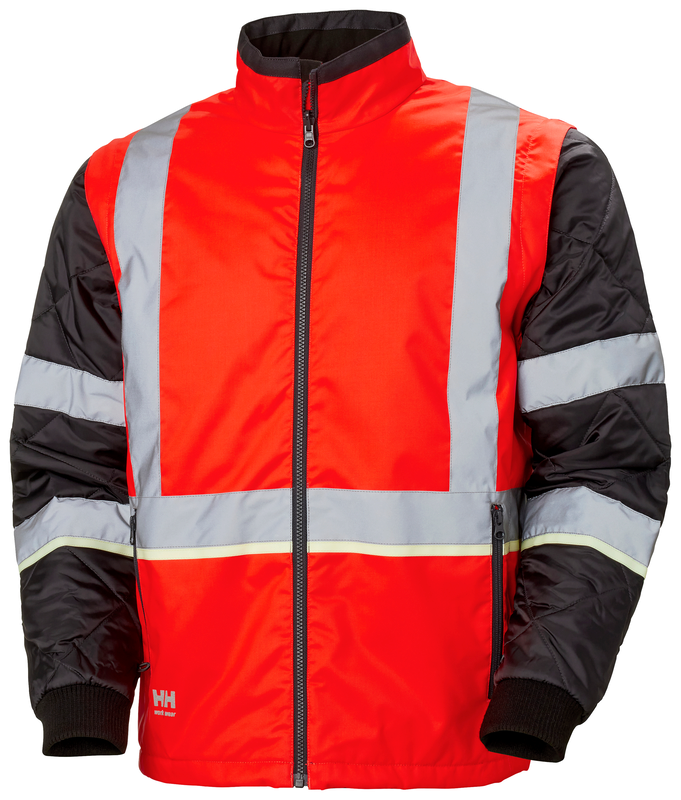 Helly Hansen UC-ME INSULATOR jope HI VIS CL2, punane/must