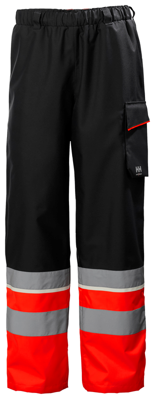 Helly Hansen UC-ME Shell püksid HI VIS CL1, punane/must