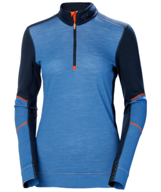 Helly Hansen LIFA MERINO naiste Half Zip termosärk, tumesinine/sinine