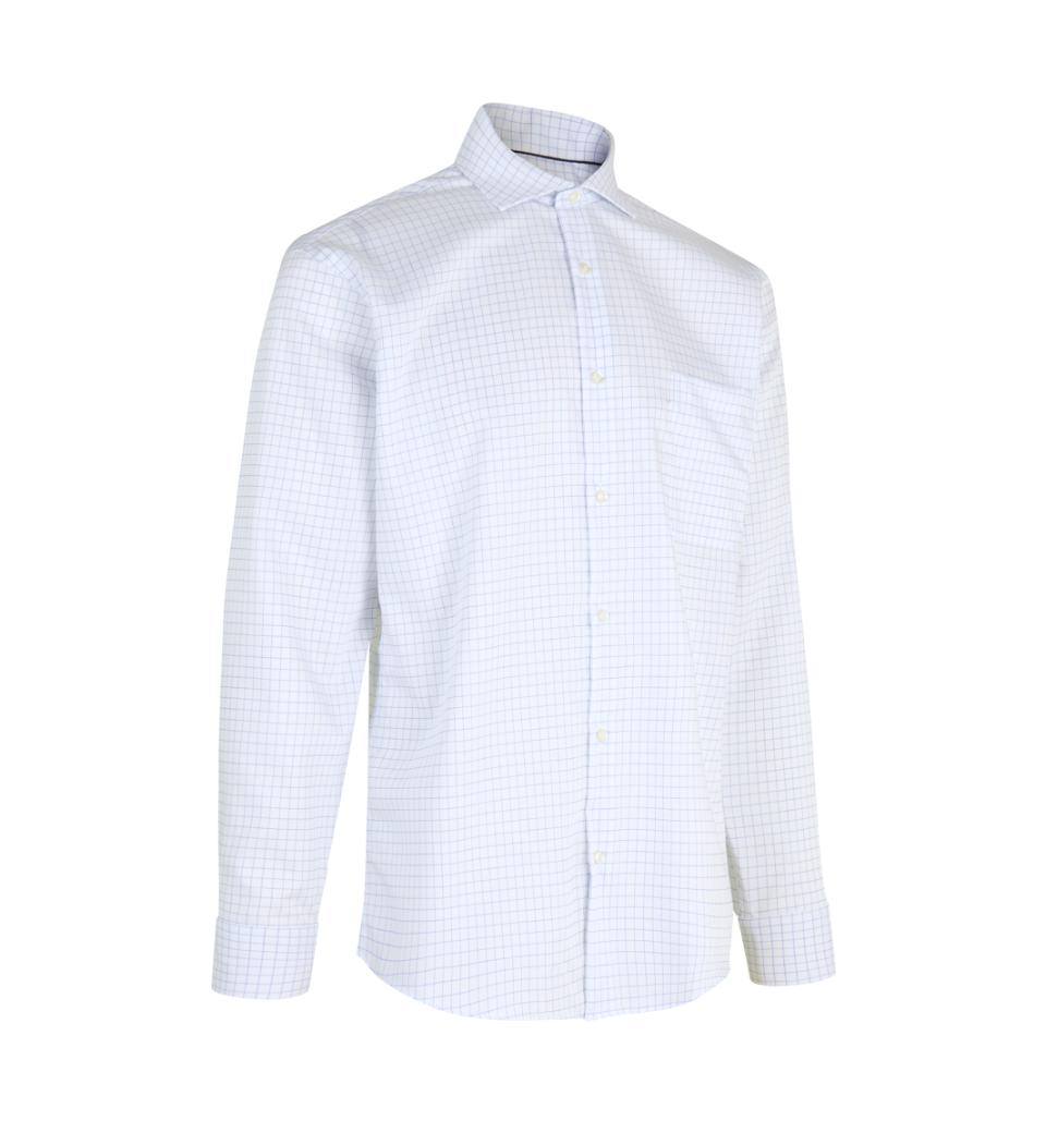 SEVEN SEAS Fine Twill CHECK MODERN triiksärk, helesinine ruuduline
