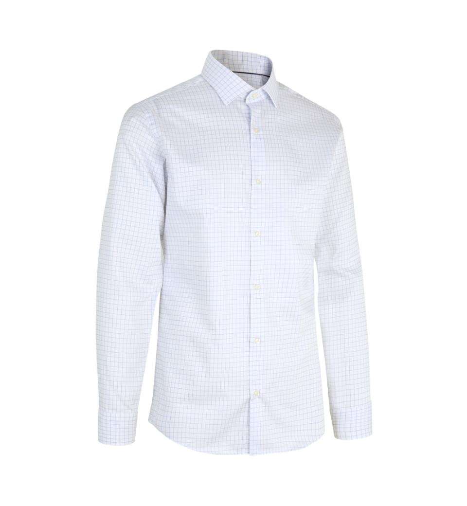 SEVEN SEAS Fine Twill CHECK SLIM triiksärk, helesinine ruuduline