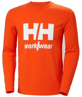 Helly Hansen LOGO pikkade varrukatega T-särk oranž, valge HH logo