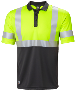 Helly Hansen ADDVIS polosärk HI-VIS CL1 kollane/must