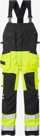 Fristads 1014 PLU HI-VIS ripptaskutega traksipüksid cl 2, kollane/must