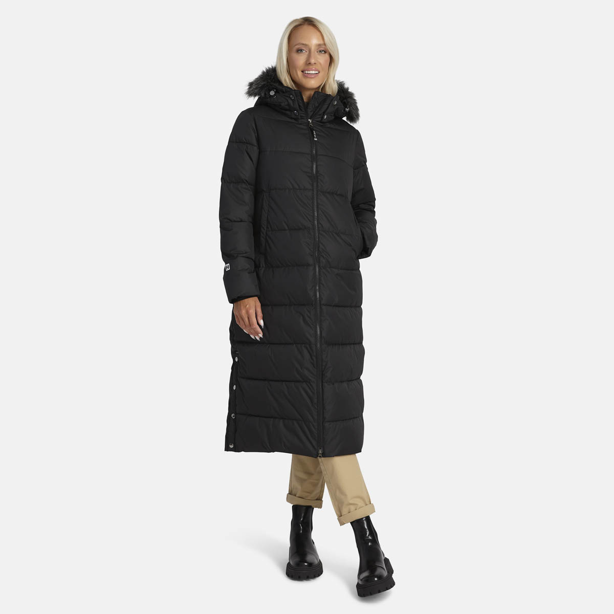 Huppa GUDRUN naiste talvemantel must