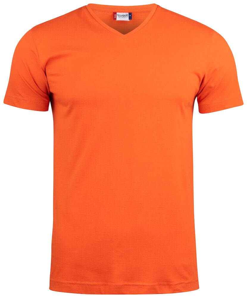 Clique BASIC V-kaelusega T-särk, oranž