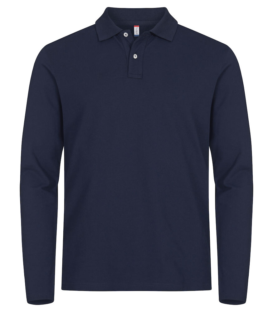Clique Stretch Premium pikkade varrukatega polo tumesinine