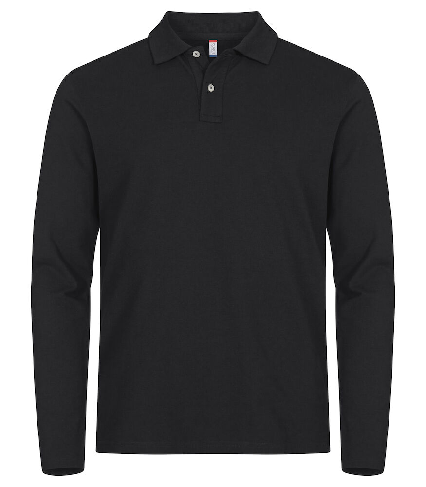 Clique Stretch Premium pikkade varrukatega polo must