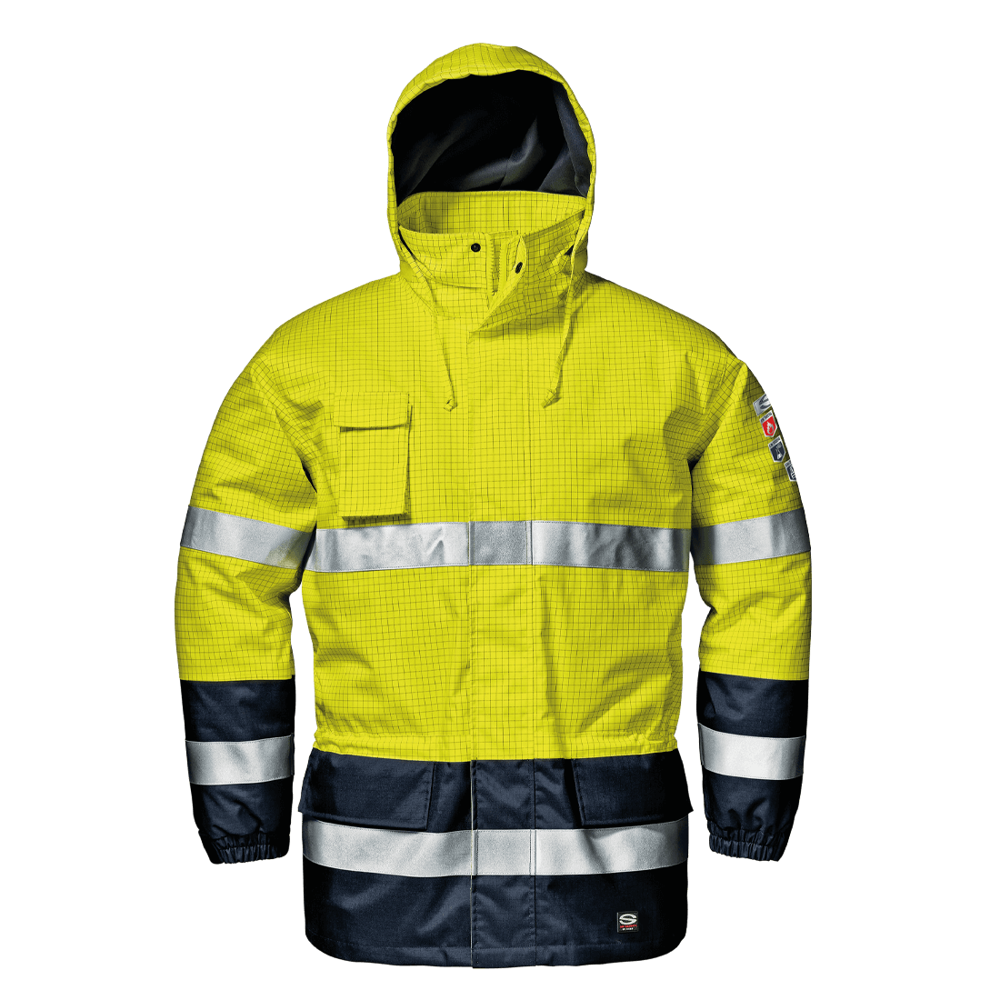 Sir Safety System MICROLINES taskuga Hi-VIS jope kollane/sinine