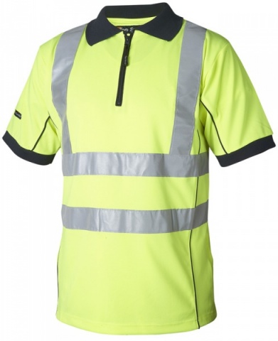 Top Swede Coolplus polosärk HI VIS lühikese lukuga
