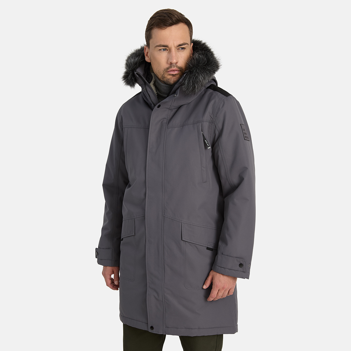 Huppa DAWSON meeste talveparka, tumehall