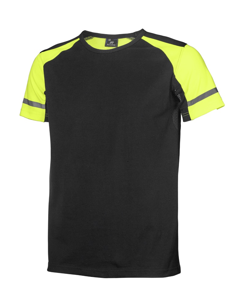 Björnkläder Contrast T-särk 073 must/kollane