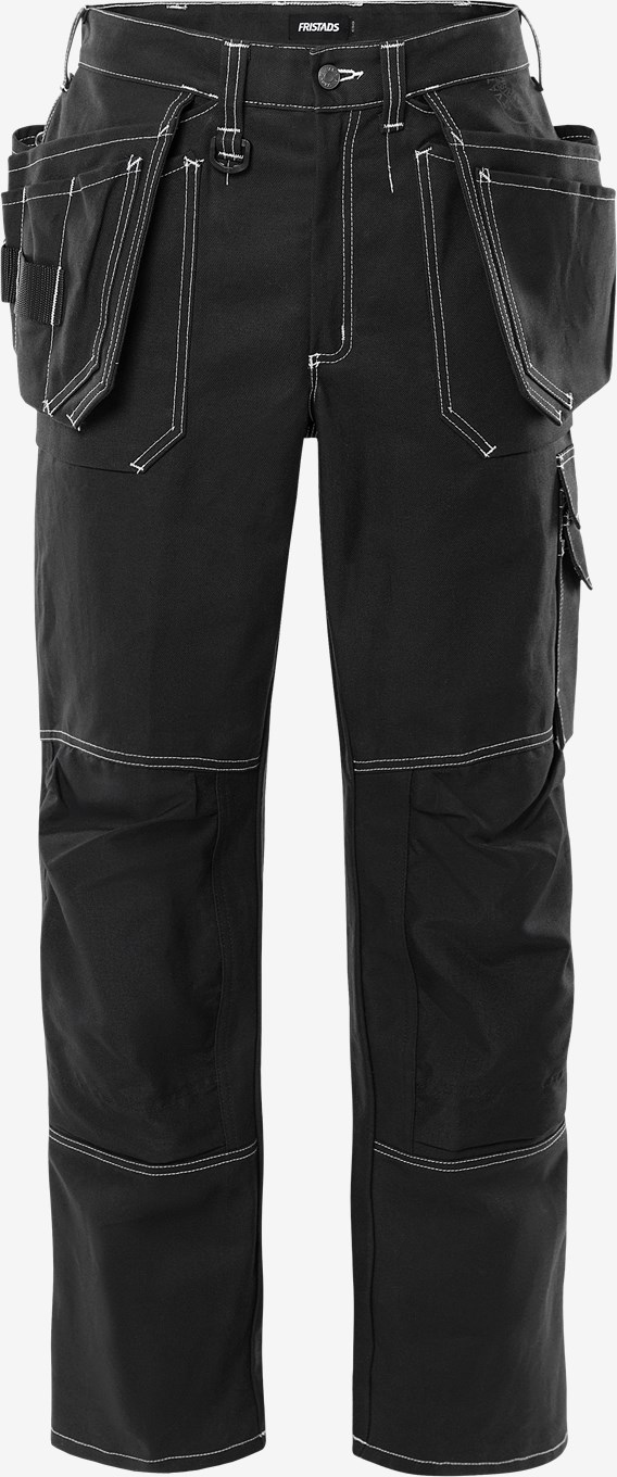 Fristads ripptaskutega püksid 255K FAS 100% puuvill must