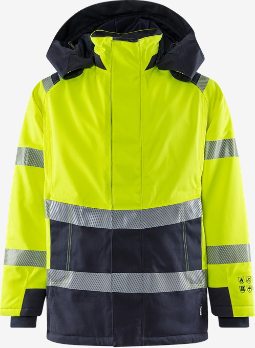 Fristads FLAMESTAT 4086 ATHR Airtech Multinorm HI-VIS parka kl3 kollane/tumesinine