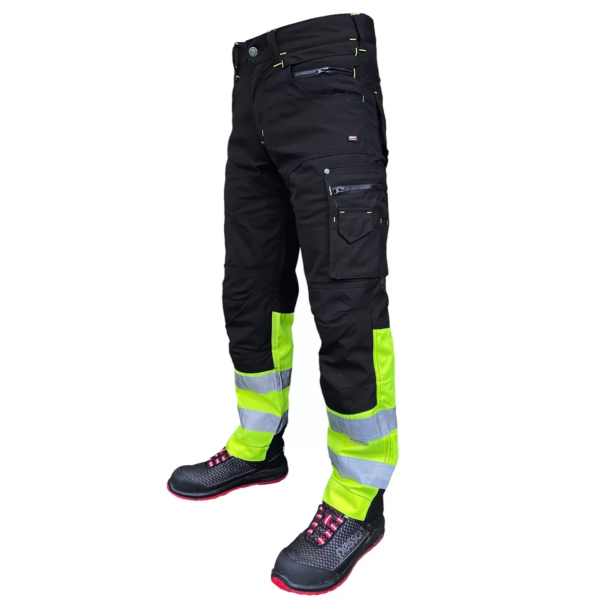 Pesso CANVAS püksid HI-VIS, must/kollane
