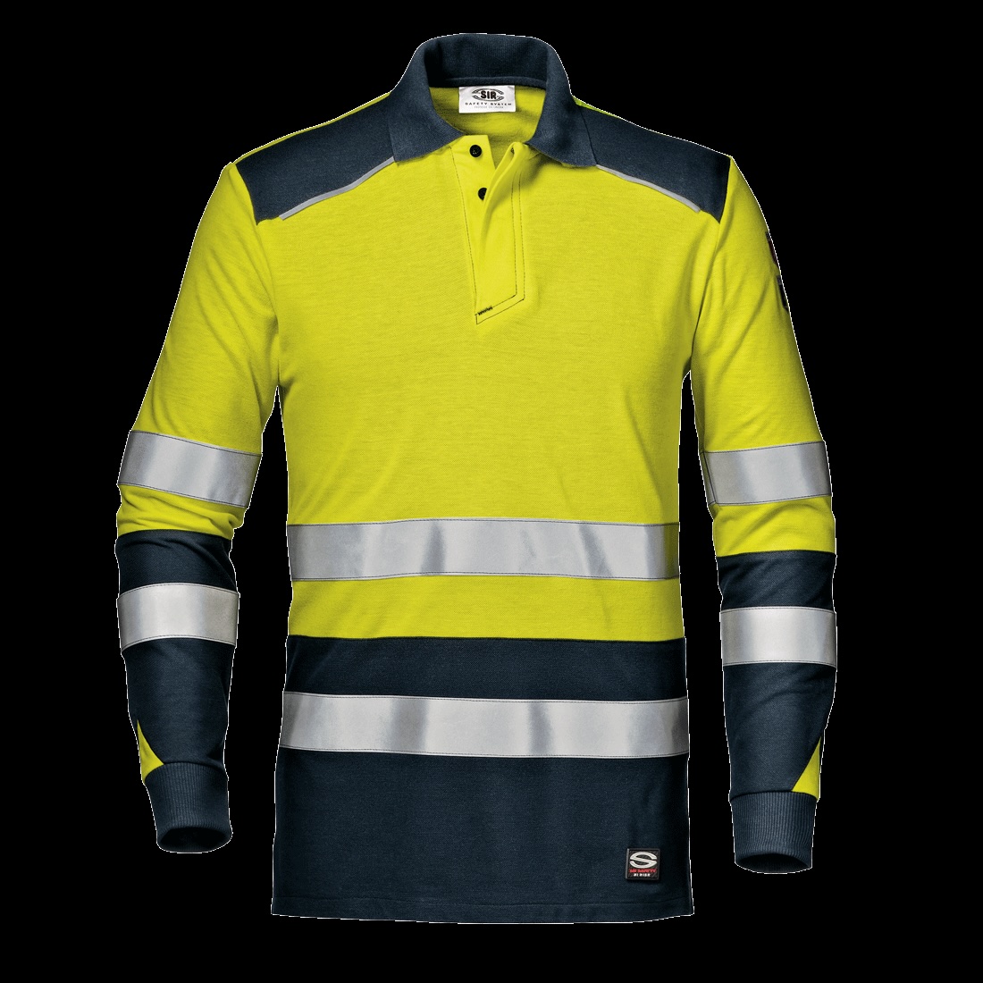 Sir Safety SULTAN Multinorm polosärk HI-VIS kl2 kollane/tumesinine APC1