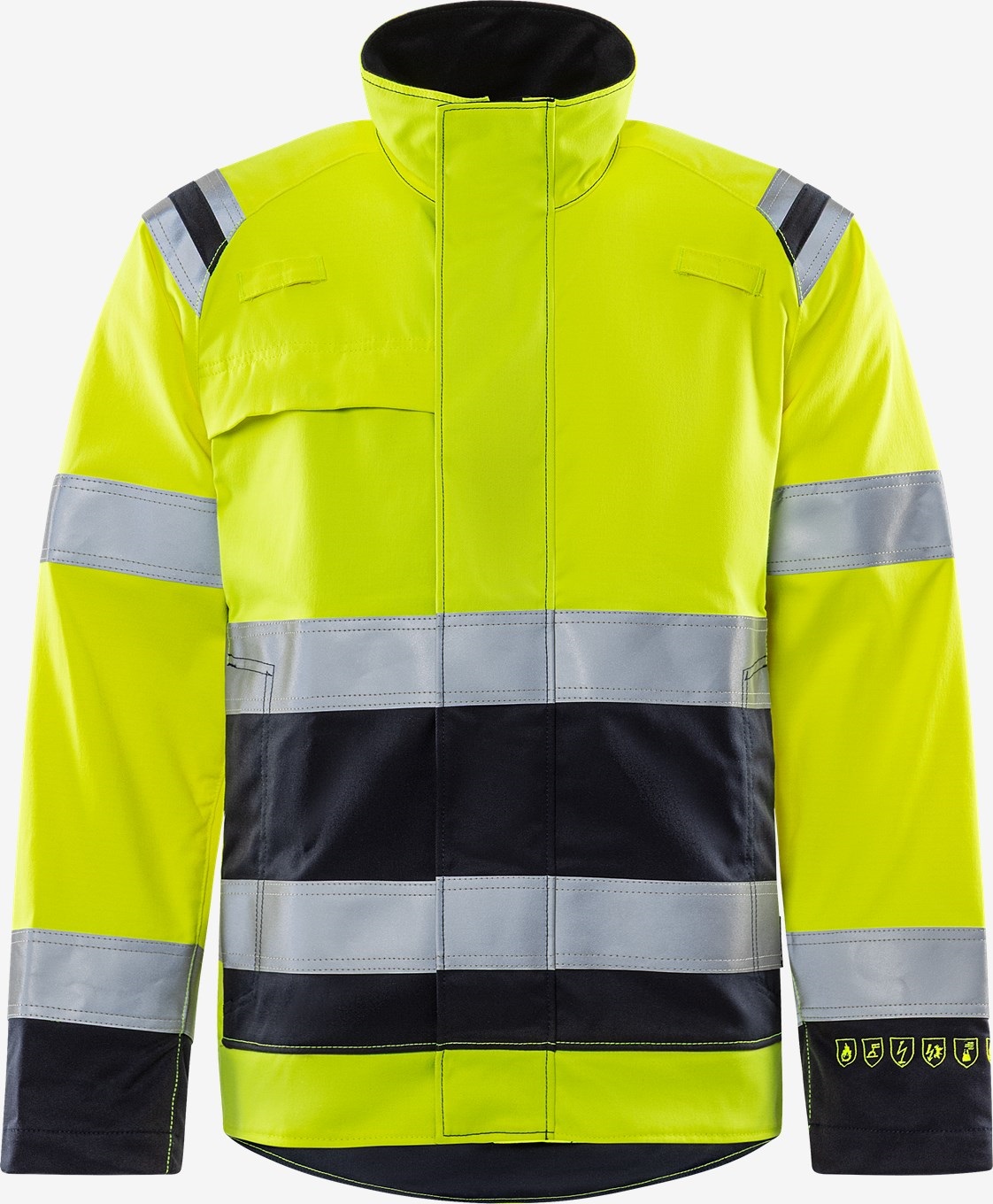 Fristads FLAMESTAT Hi-Vis stretšjakk kl. 3 4160 ATHF kollane/tumesinine