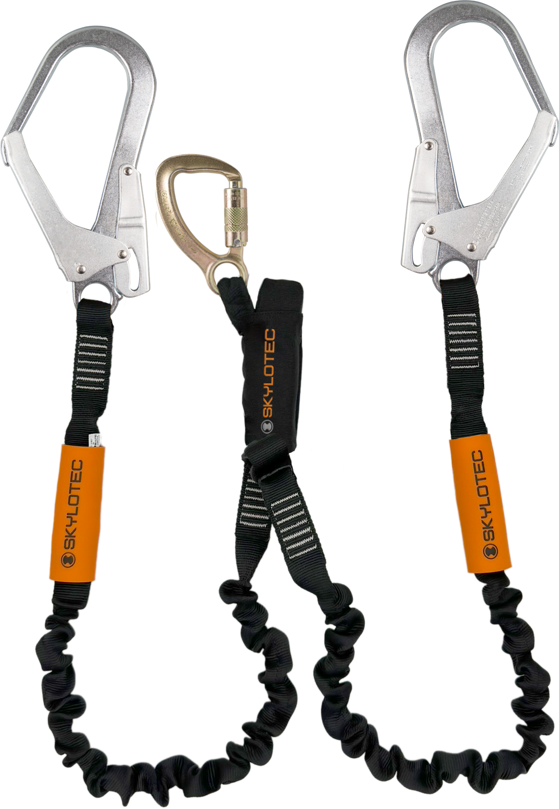 Skylotec SKYSAFE PRO+ Y kinnitusrihm 1.8m kukkumiskaitse leevendiga 50-150kg 2 karabiiniga